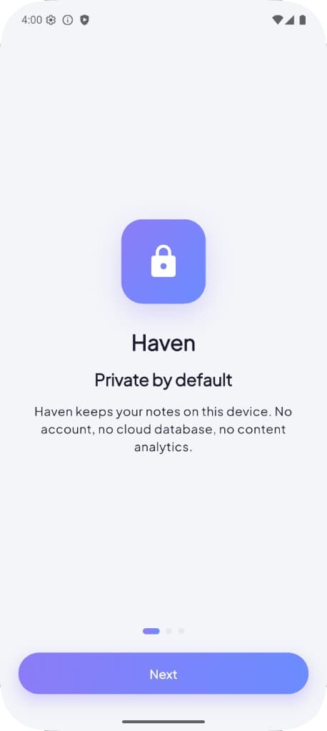 Haven — Onboarding