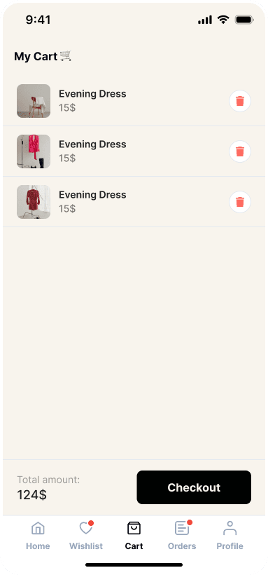 Closetly — Cart