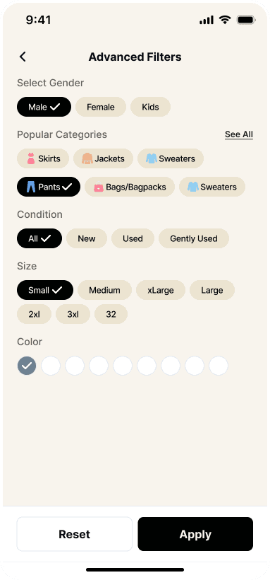 Closetly — Filters